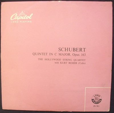 Franz Schubert, The Hollywood String Quartet, Kurt Reher - Quintet In C Major...