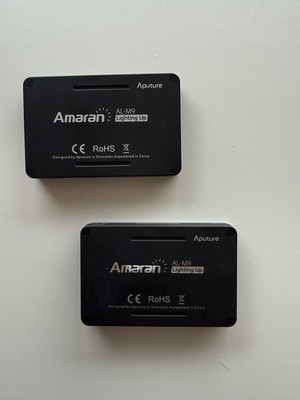 2 Aputure Amaran AL-M9 LED Portable Camera Lights