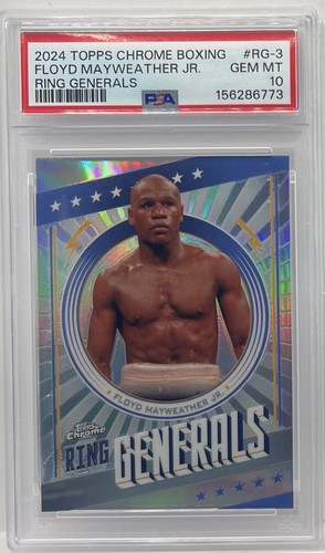 2024 Topps Chrome #RG-3 Floyd Mayweather Jr. Ring Generals PSA 10 GEM MINT SP