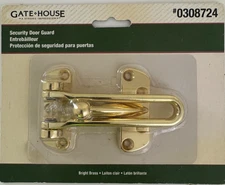 Gate House 0308724 Security Door Guard Bright Brass Finish Mounting Screw 4-1/4"