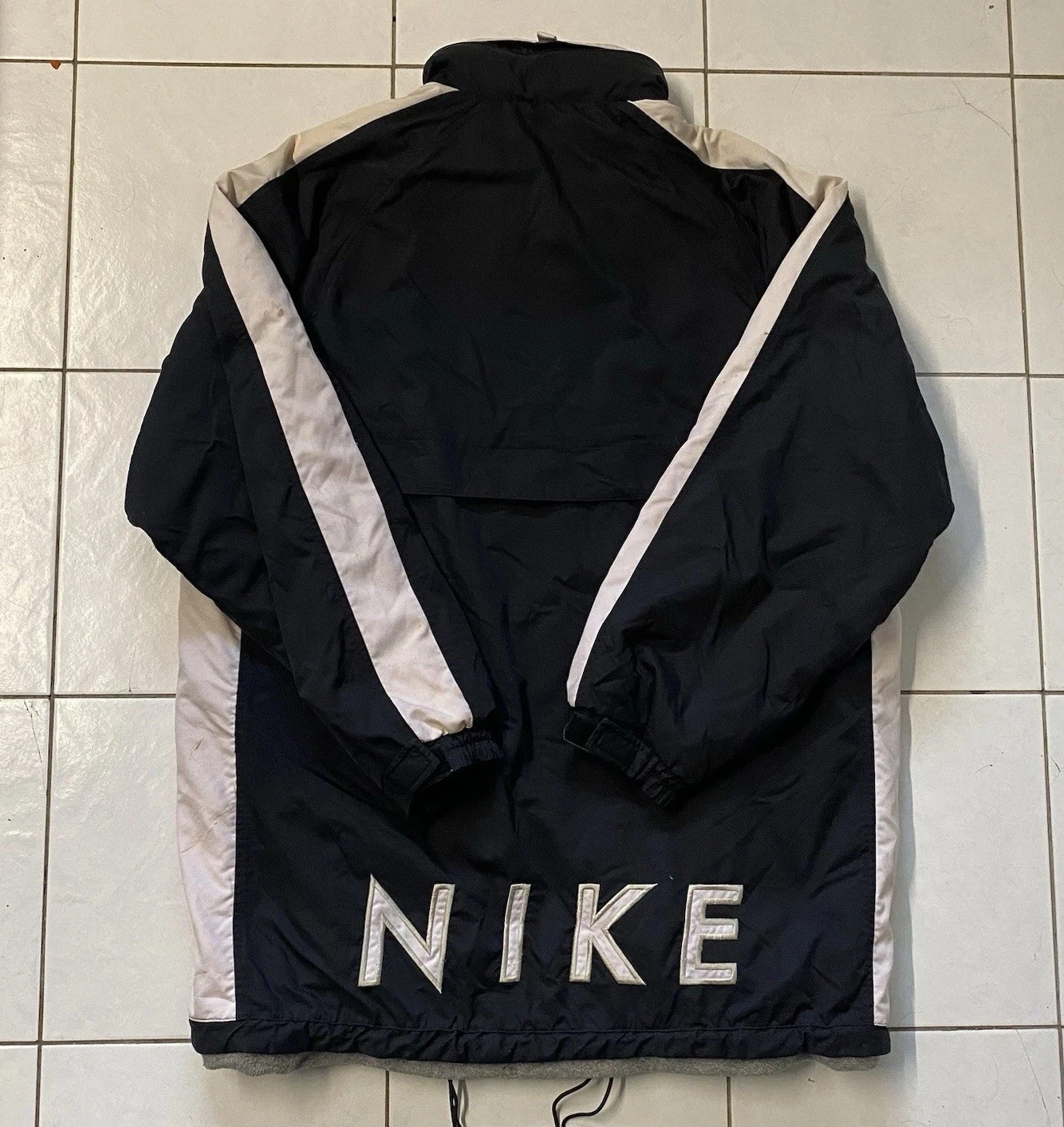 Vintage 90s Nike Fleece Lined Winter Jacket Black - Spell Out - Men’s Size L