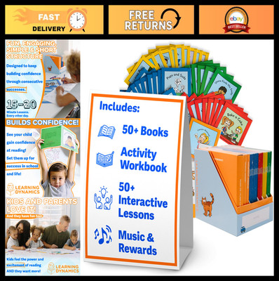 4-Week Reading & Writing Program - 53 Books, Teaching Manual, Flashcards & More!