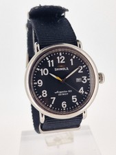 Shinola Detroit Argonite 705 Black Dial Men’s Watch 41mm Quartz Date -Nato Strap