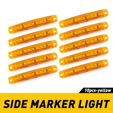 20pcs 9 Led Sealed Side Marker Clearance Light For Truck Trailer Lorry Amber Red