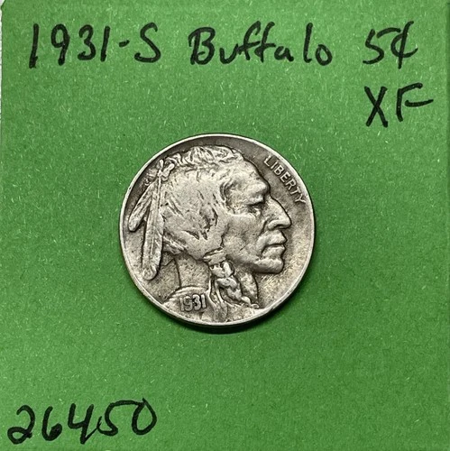 1931 S Buffalo / Indian Head Nickel 5c Xf Extra Fine