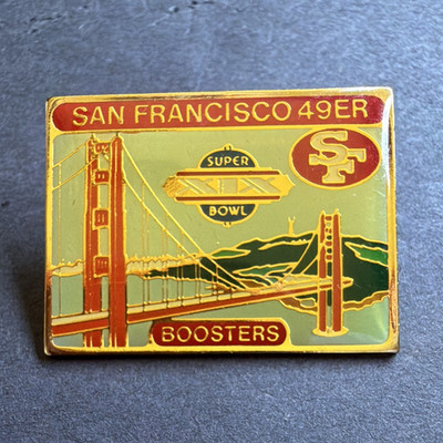 Peter David Inc. Super Bowl XIX San Francisco 49ers Gold Red Green NFL Pin