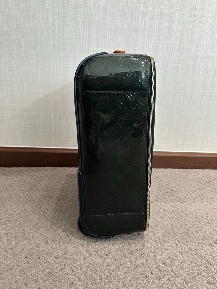 Louis Vuitton Pegase 45 Rolling Luggage in Green Monogram Vernis Leather Auth - Image 3 of 4