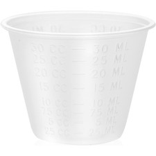 Disposable Plastic Medicine Cups 1oz 100 Pack Graduated Measuring Cups for