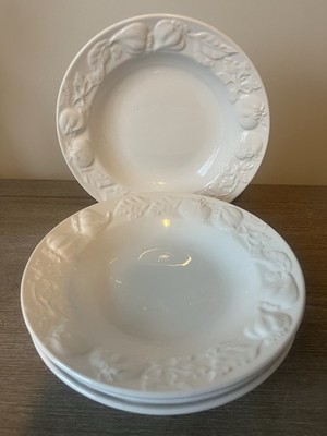 Williams Sonoma I PATRIZI White Pasta Bowls Garlic/Tomato~10” ~Made in  Italy