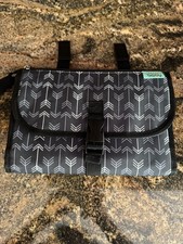 Kopi Baby Portable Diaper Changing Pad, Wipes Pocket, Classic Black Arrows