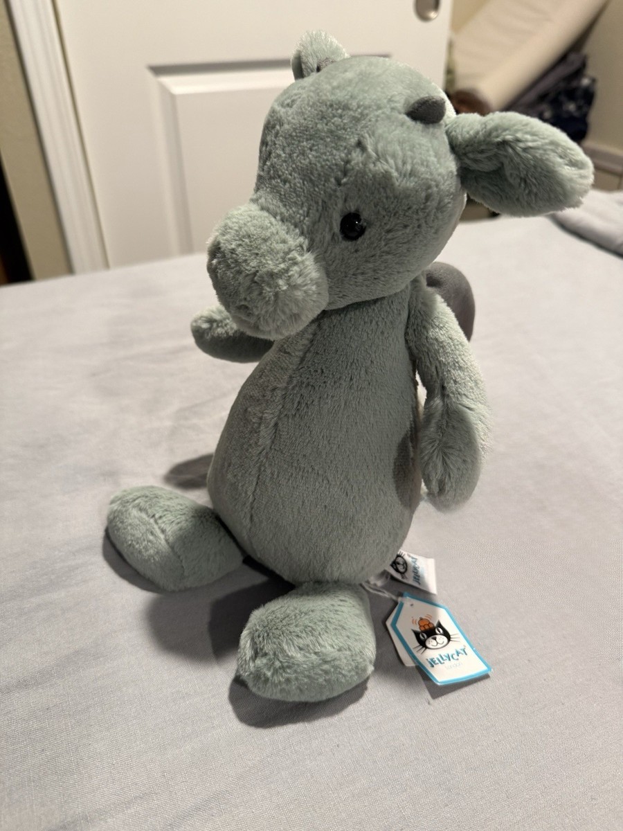 Jellycat Medium Bashful Dragon Plush Soft Green Stuffed