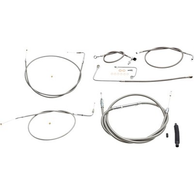 LA Choppers Stainless Standard Cable Kit for 15''-17'' Handlebars (LA-8151KT-16)