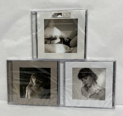 Lot of 3 Taylor Swift-Tortured Poets Department Cd's Versions Pictures Bundle