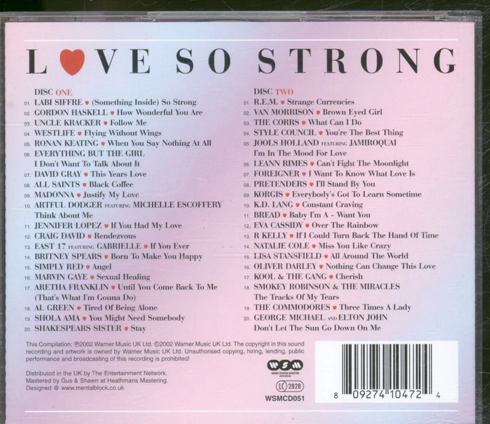 Various Artists Love So Stong double CD Europe Warner Strategic Marketing United - Bild 2 von 4