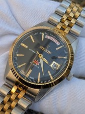 Orologio Uomo Vintage RICOH PRESIDENT Automatico 21 Jewels Lunetta Scanalata Giappone