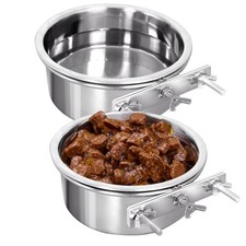 Kennel Water Bowl, 2 Packs No Spill Hanging Cage Crate Bowl for Cat, Small Do...