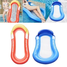 160cm Pool Float Bed Recliner Inflatable Water Mat Lounger Game Lilo Air Bed