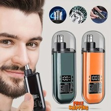 Nose Ear Hair Trimmer for Men - USB C Rechargeable Portable Fast Charge, Compact