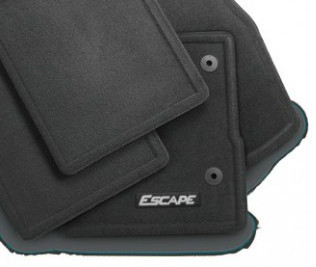 OEM NEW 13-14 Ford Escape Premium MED. STONE Carpet Floor Mats Embroidered Logo