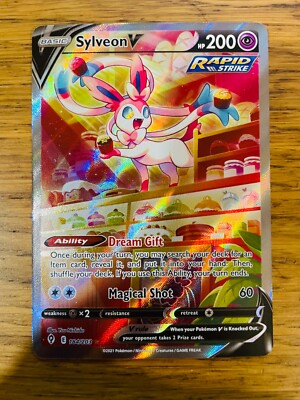 NEAR MINT! Sylveon V (184/203) Evolving Skies Full Art Ultra Rare Pokemon Karte!