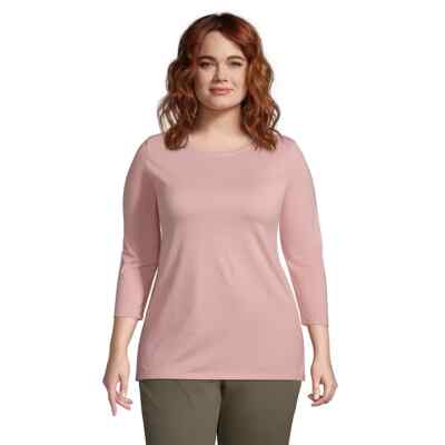 Lands' End Women's Relaxed Supima Cotton Short Sleeve Crewneck T-Shirt 3X