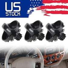 Air & Heating Conditioning Control Knob For Toyota Tundra 2000-2006 3Pcs Black