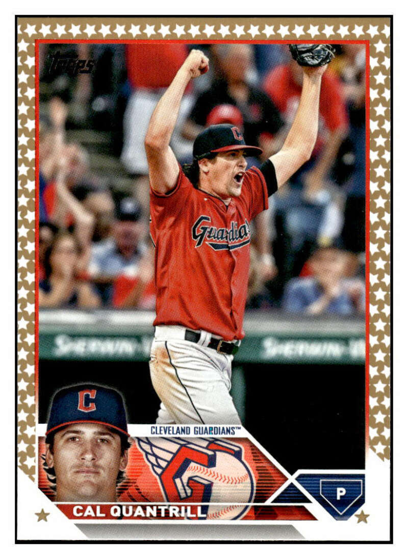 Cal Quantrill 2023 Topps Gold Star Parallel #255 MLB Guardians ID:78080