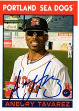 Aneury Tavarez 2016 Portland Sea Dogs Signed Card