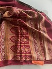 NWT 100% Silk Crepe Saree RITU KUMAR Style Black Red Floral Motif Diwali Pick 1 — photo 4