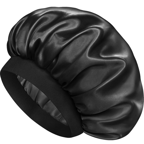 Satin Silk Bonnet for Sleeping, Double Layer Silk Sleep Cap for Men & Women, Sof
