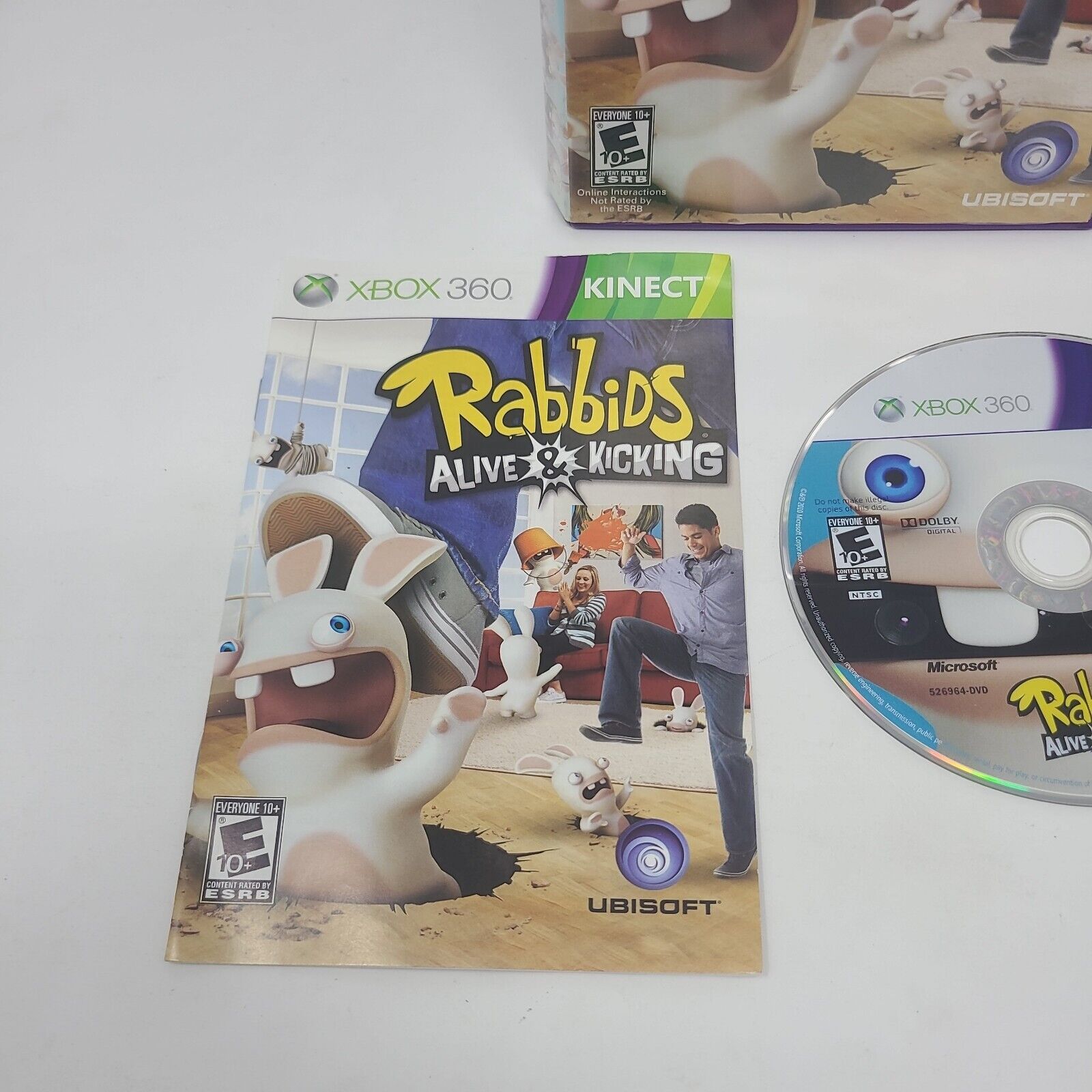 Jogo Rabbids E Kicking Xbox 360 Kinect Midia Fisica no Shoptime