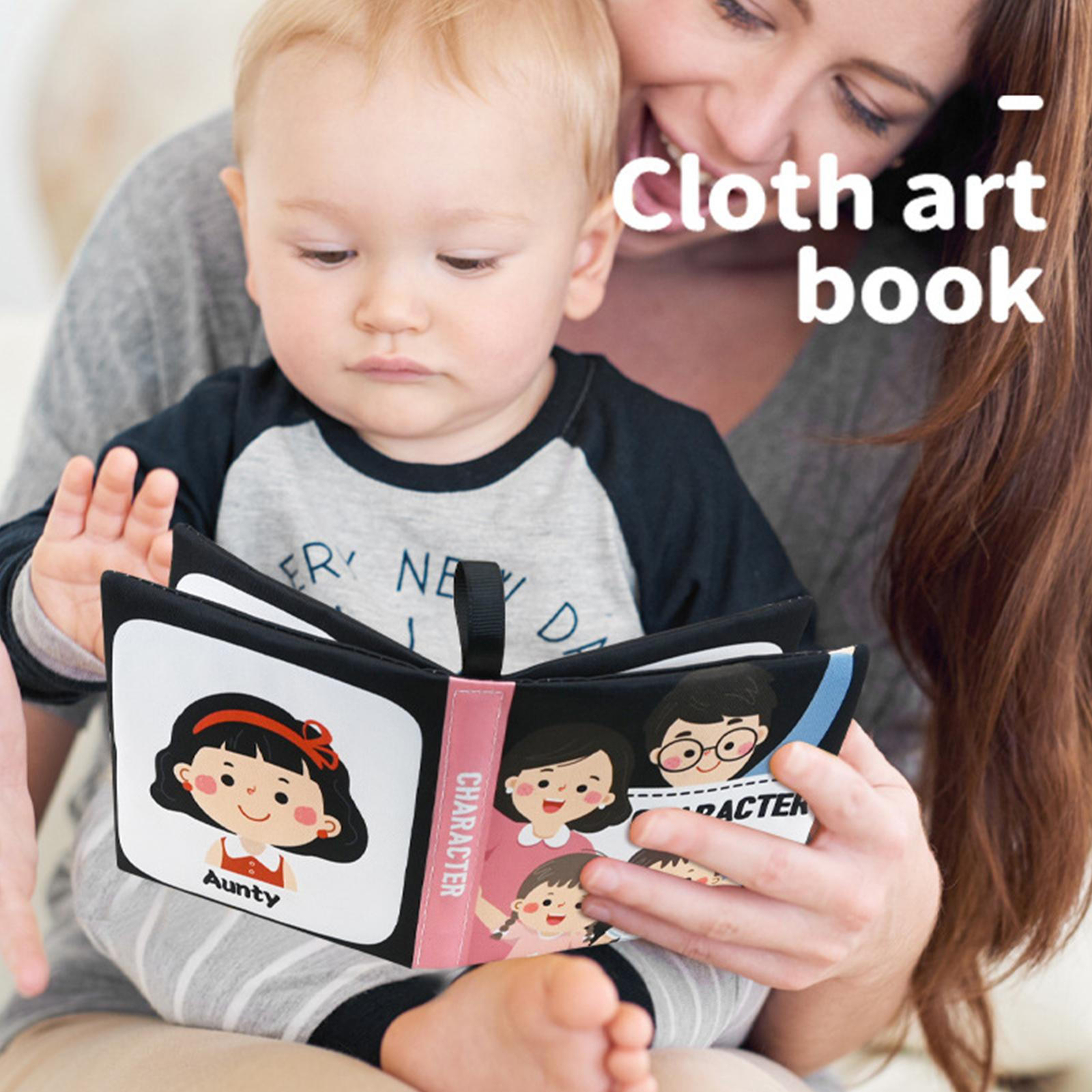 1xBaby Cloth Book Activity Book Sensory Book for Baby Kids Early