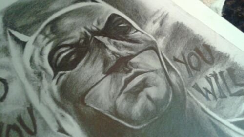 Original 8.5x11 Batman/Ben Affleck pencil drawing done by  artist ARTuro