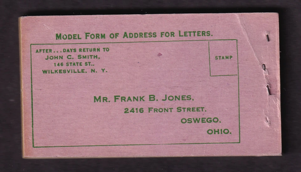 1914 Washington 1c booklet BK42 (16 panes 424d) mint complete CV $140 (T2 - Image 2 of 2