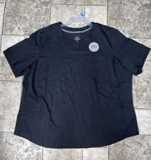 NWOT Black Climate Right Cuddl Duds Scrub Top Shirt Size 3XL