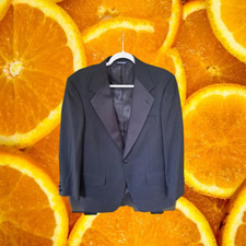 Black Burberry One Button Suit Jacket