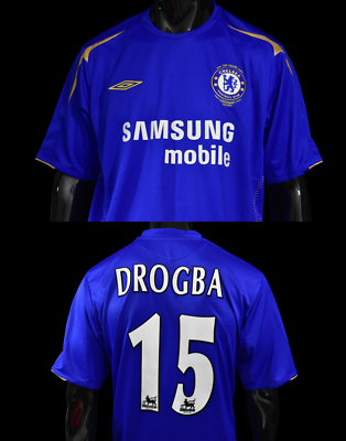 2005-06 UMBRO Chelsea FC Centenary 100 years Home Shirt DROGBA