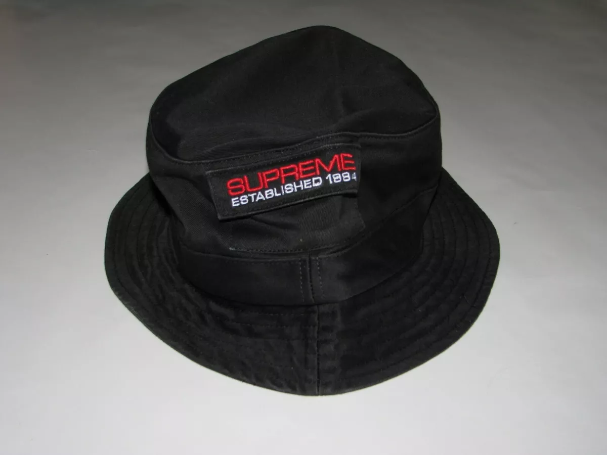 SUPREME New York Pocket Crusher BLACK Bucket Hat Small/Medium NEW