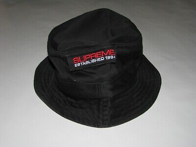 SUPREME New York Pocket Crusher BLACK Bucket Hat Small/Medium NEW S/S19