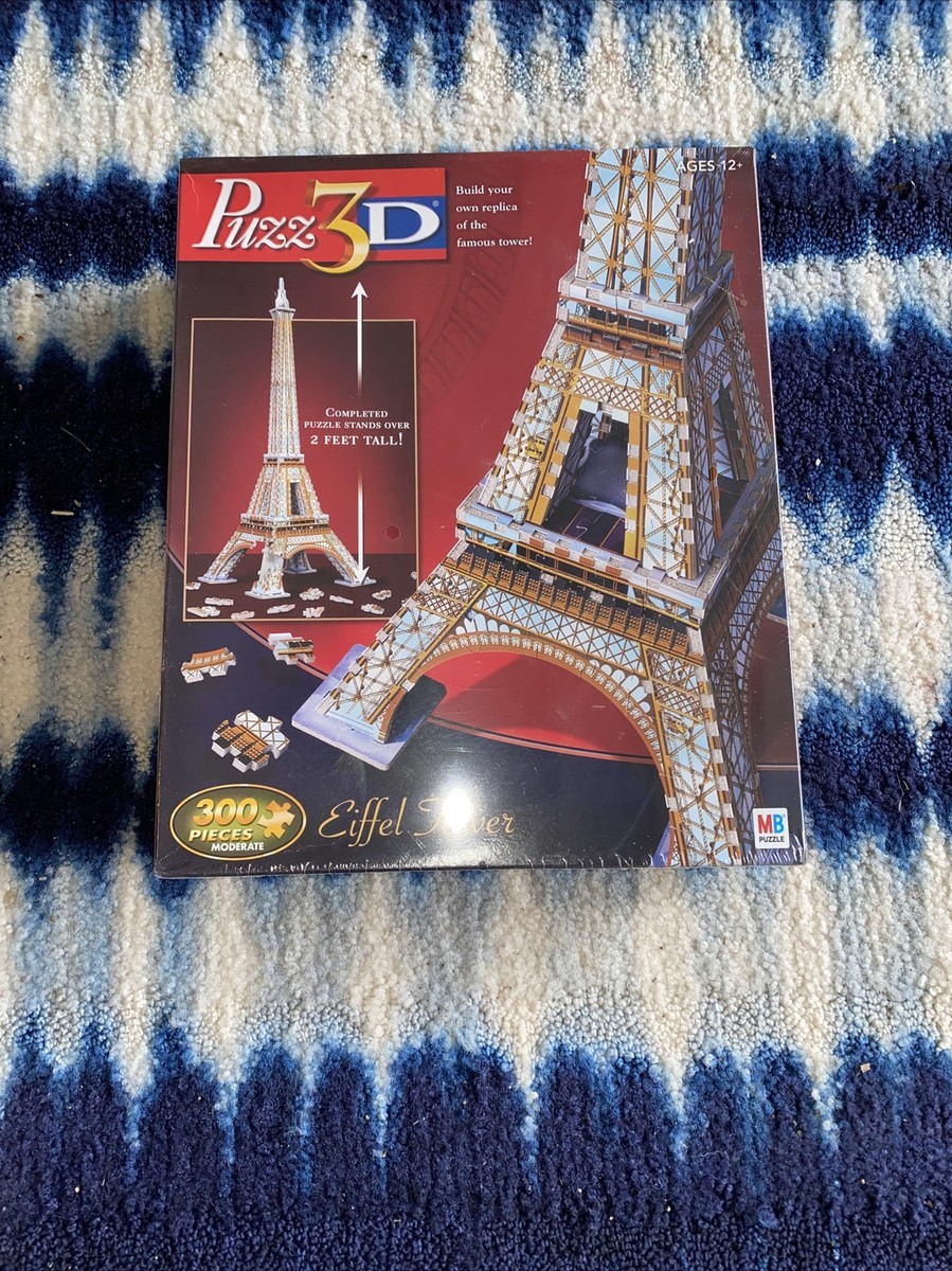 Eiffel Tower Puzz 3D Puzzle 300 Pieces Hasbro MB Wrebbit NEW