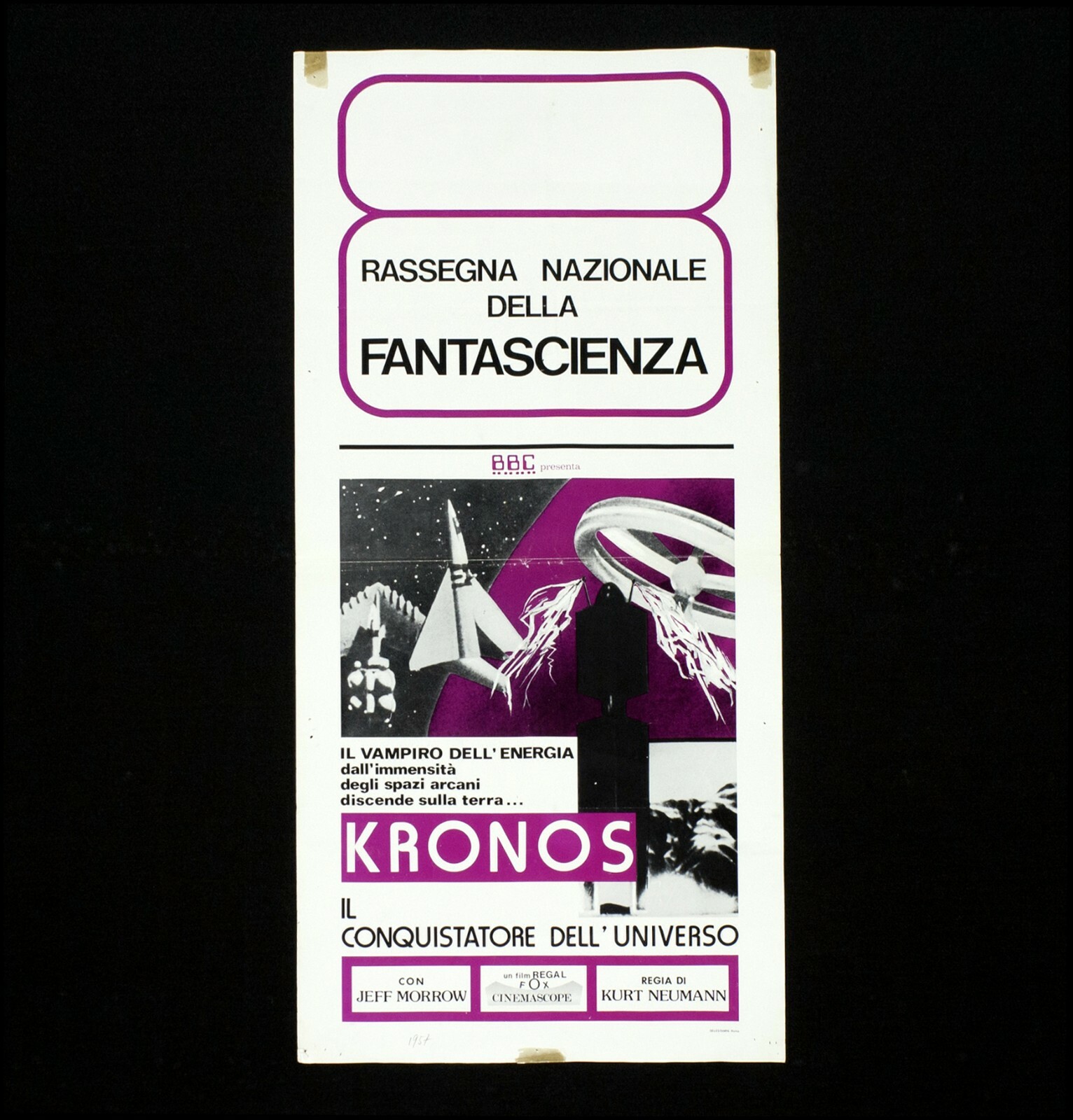 Locandina originale film Kronos il conquistatore dell'universo (1957) - Regia di Kurt Neumann