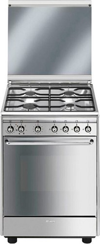 Cucina a Gas 4 Fuochi Smeg con Forno Elettrico Ventilato Grill 60x60 cm  Cx60SV9 | eBay