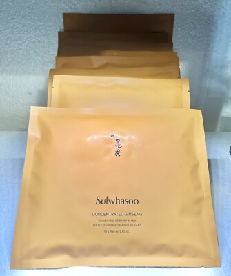 SULWHASOO Concentrated Ginseng  Renewing Creamy Mask  9pc-12/2025 Exp Date New!