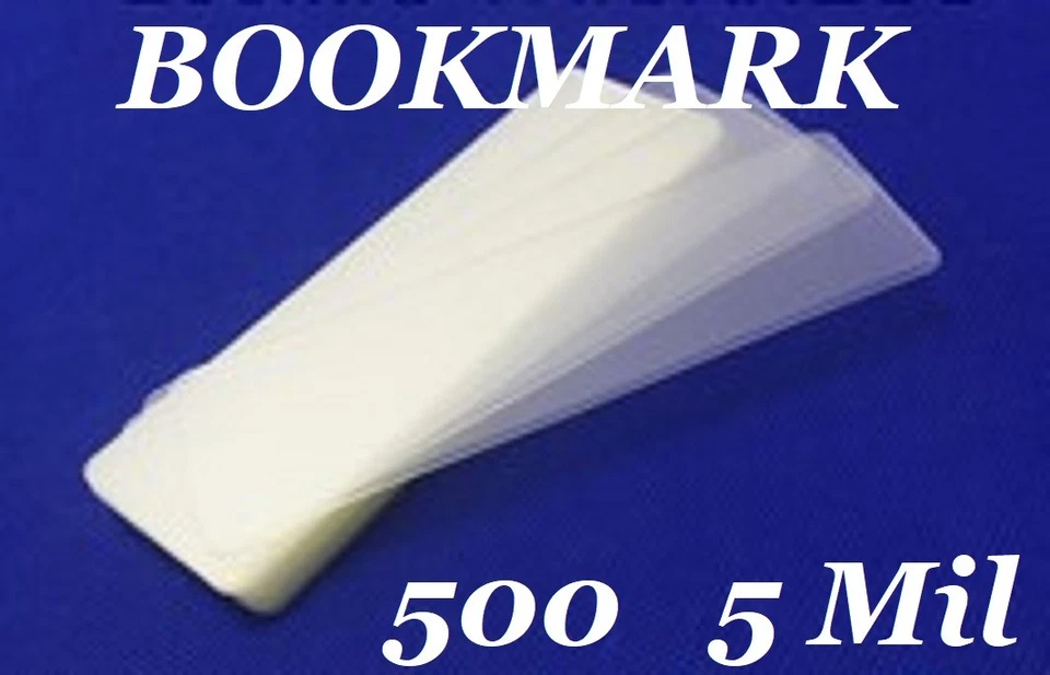 CORBIN QUALITY Laminating Pouches Sleeves 500 Bookmark Small 5 Mil 2-1/8 x 6 X-Clear