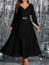 Shein Clasi Plus Surplice Neck Dress - UK Size 20