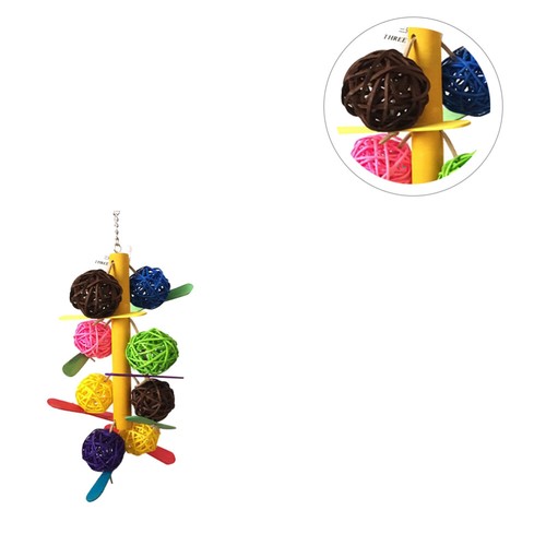 1 Pc Wooden Bird Toy en ligne for Parrots Bird Chewing Toy (Colorful) Bird Toy