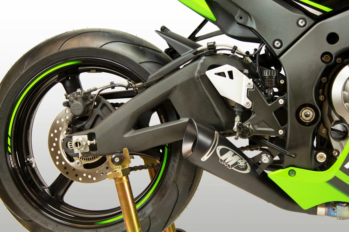 M4 Exhaust Kawasaki ZX 10R 2016 17 18 19 20 BLACK GP19 SLIP ON