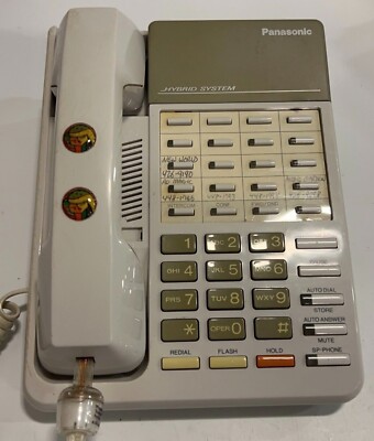 Panasonic KX-T7020 Hybrid System Gray Telephone With Reference