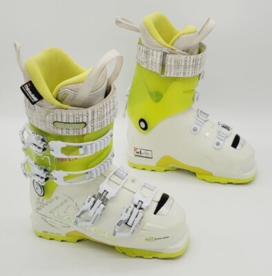 Lange XT 110 LV White/Yellow Ski Boots Women's Mondo Size 23.5