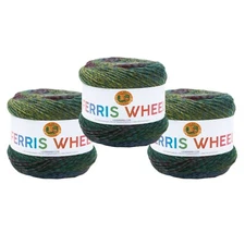(3 Pack) Lion Brand Yarn 217-608W Ferris Wheel Yarn, Imaginary Garden